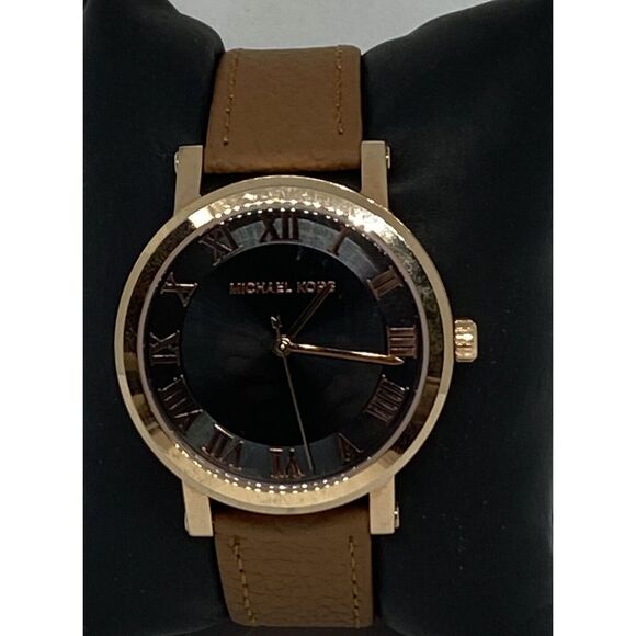 Michael Kors Norie MK3585 Women's Brown Leather Analog Dial Quartz Watch OP741 - Picture 3 of 12